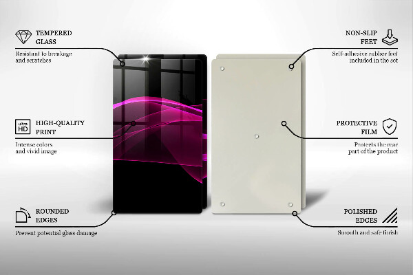 Skleněná krájecí deska Růžová abstrakce