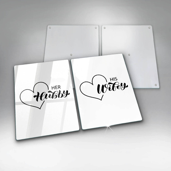 Skleněná krájecí deska Nápis věta vzor