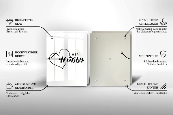 Skleněná krájecí deska Nápis věta vzor