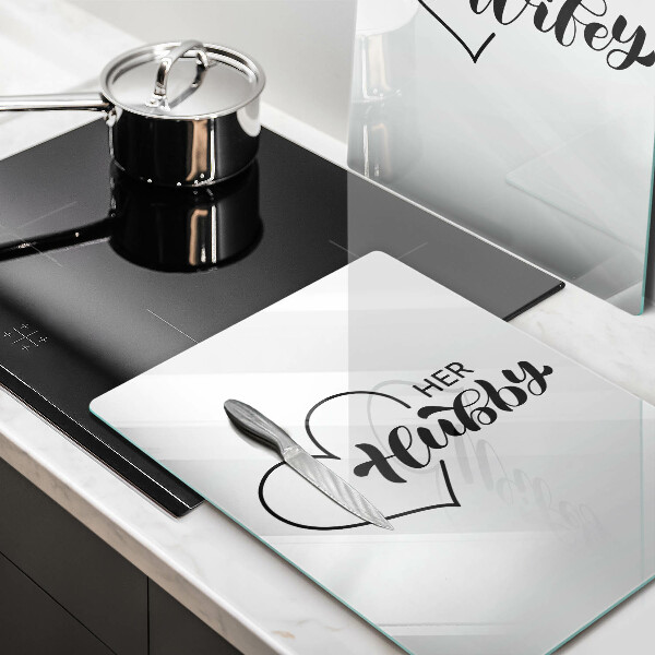 Skleněná krájecí deska Nápis věta vzor