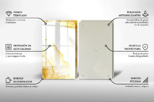 Skleněná krájecí deska Zlatá abstrakce