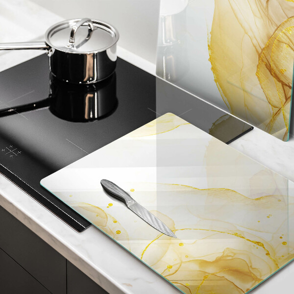 Skleněná krájecí deska Zlatá abstrakce