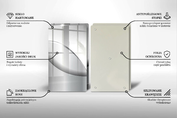 Skleněná krájecí deska Abstraktní linie designu