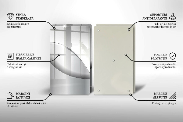 Skleněná krájecí deska Abstraktní linie designu