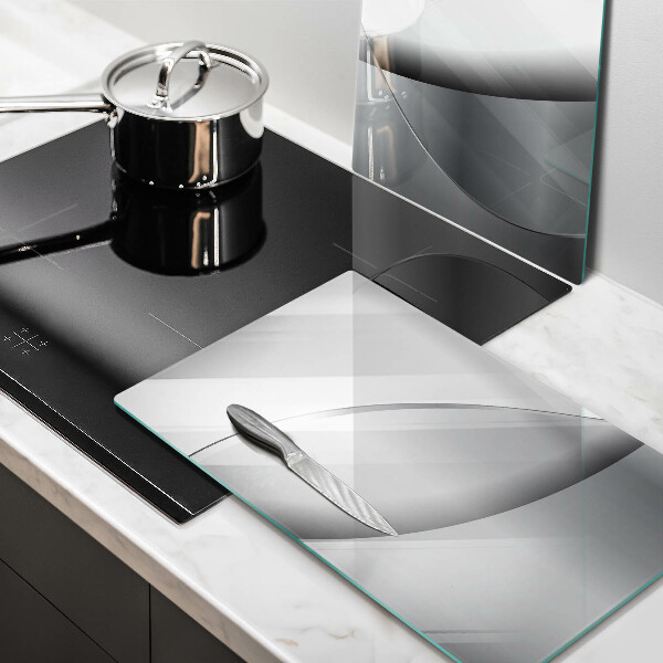 Skleněná krájecí deska Abstraktní linie designu