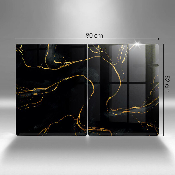 Skleněná krájecí deska Černý mramor