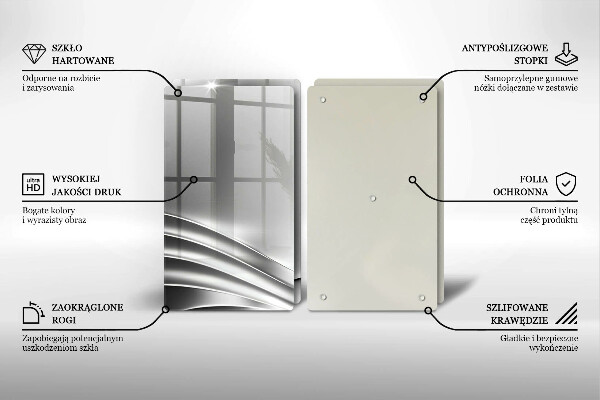 Krájecí prkénko skleněné Kovová konstrukce