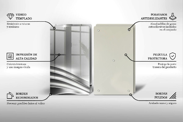 Krájecí prkénko skleněné Kovová konstrukce