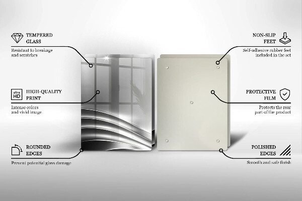 Krájecí prkénko skleněné Kovová konstrukce