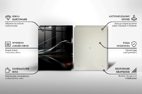 Skleněné krájecí prkénko Abstraktní 3d design