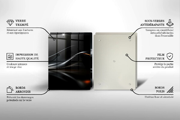 Skleněné krájecí prkénko Abstraktní 3d design