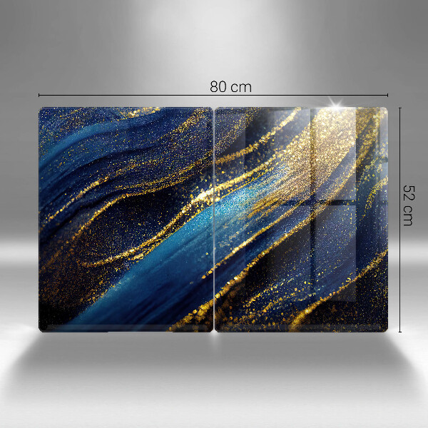 Skleněné krájecí prkénko Námořnická modrá abstrakce