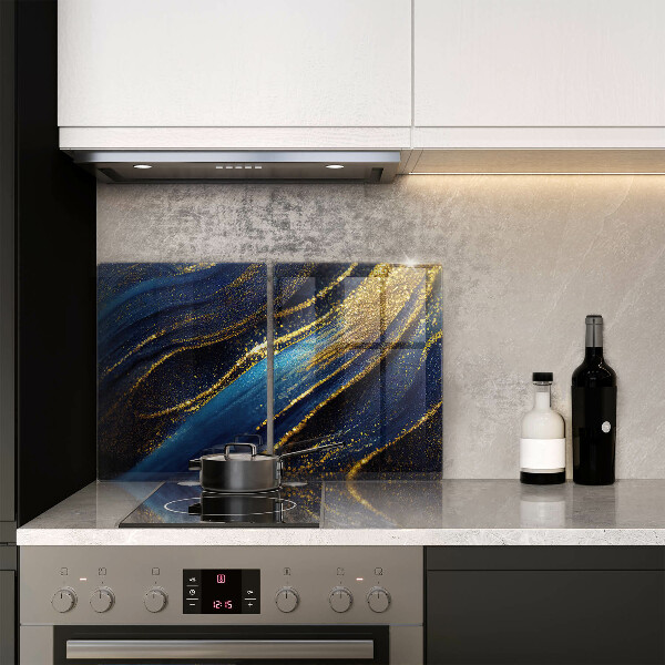 Skleněné krájecí prkénko Námořnická modrá abstrakce