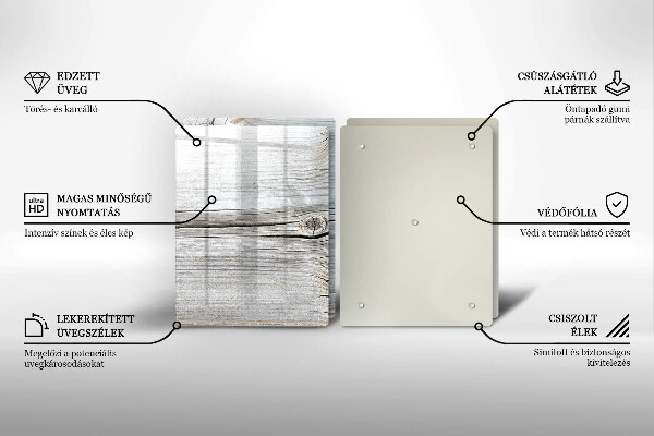 Skleněné krájecí prkénko Světlá struktura dřeva