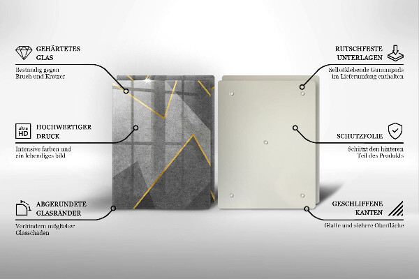 Skleněné krájecí prkénko Ostré tvary