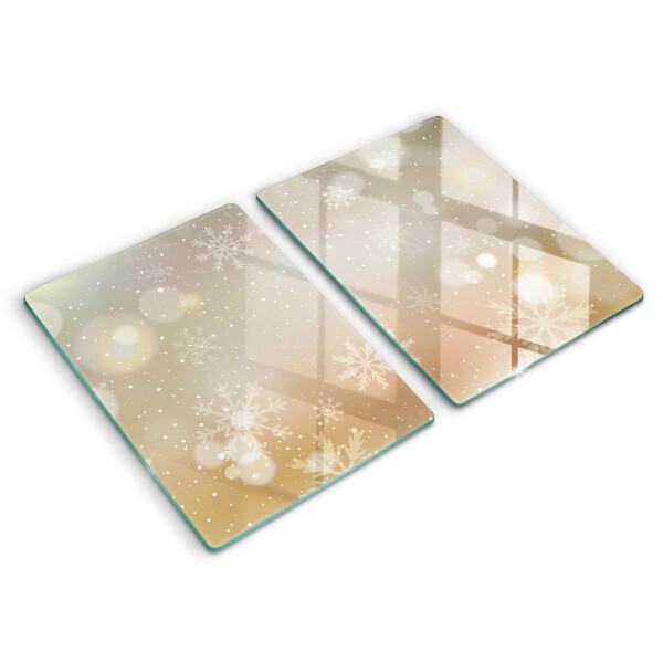 Skleněné krájecí prkénko Sněhové vločky