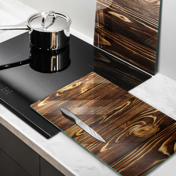 Skleněné krájecí prkénko Textura dřeva