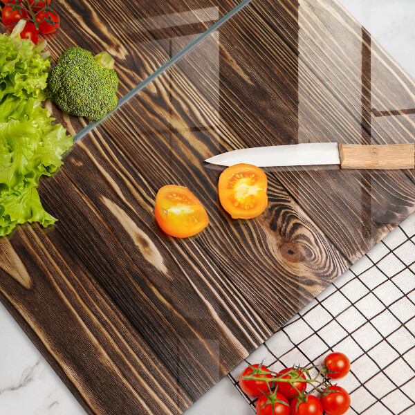 Skleněné krájecí prkénko Textura dřeva