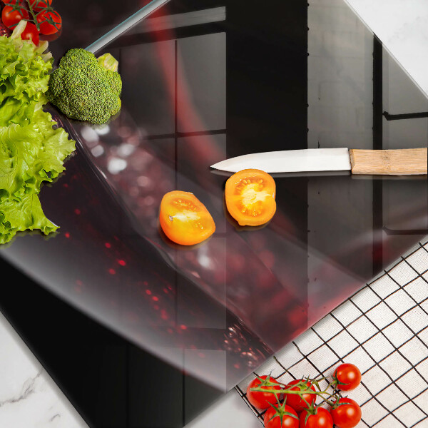 Skleněné krájecí prkénko Červené víno ve sklenici