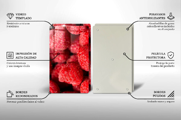 Skleněné krájecí prkénko Malinové ovoce