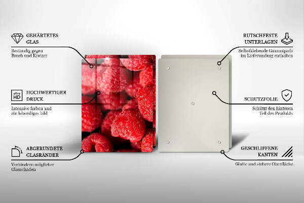 Skleněné krájecí prkénko Malinové ovoce