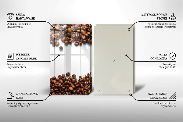 Skleněné krájecí prkénko Kávová zrna