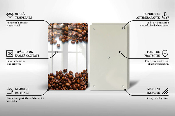 Skleněné krájecí prkénko Kávová zrna