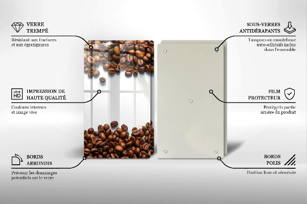 Skleněné krájecí prkénko Kávová zrna