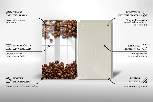 Skleněné krájecí prkénko Kávová zrna