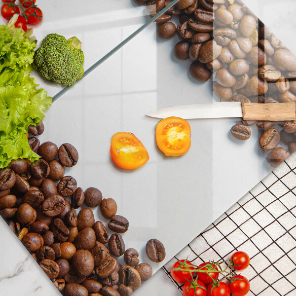 Skleněné krájecí prkénko Kávová zrna