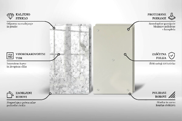 Skleněné krájecí prkénko Krystaly soli