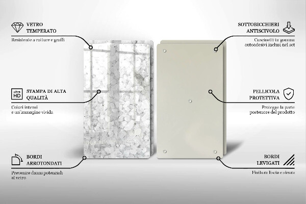 Skleněné krájecí prkénko Krystaly soli