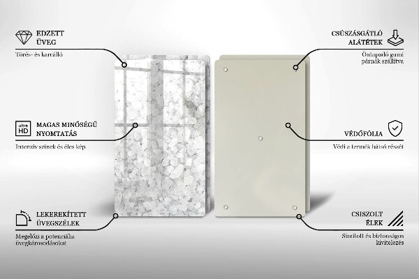 Skleněné krájecí prkénko Krystaly soli