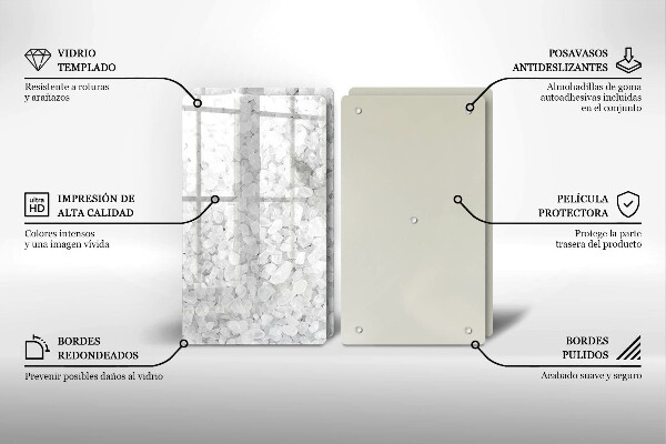 Skleněné krájecí prkénko Krystaly soli