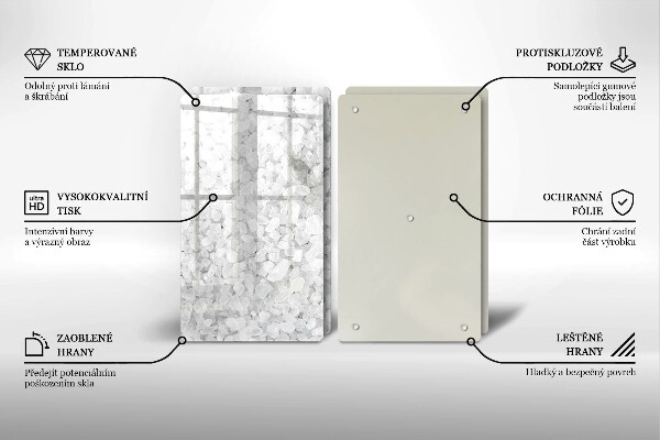 Skleněné krájecí prkénko Krystaly soli