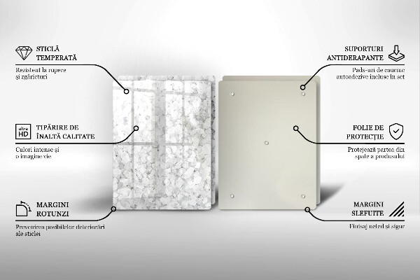 Skleněné krájecí prkénko Krystaly soli