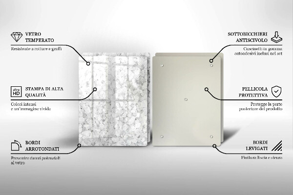 Skleněné krájecí prkénko Krystaly soli