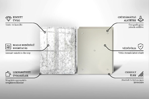 Skleněné krájecí prkénko Krystaly soli