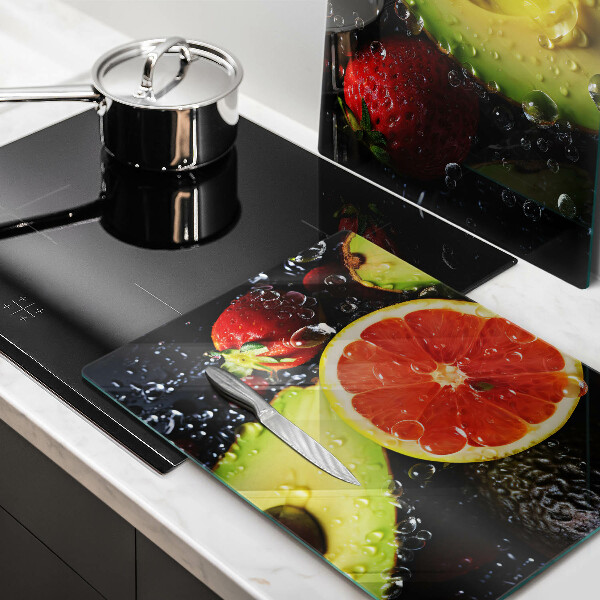 Skleněné krájecí prkénko Ovoce a zelenina