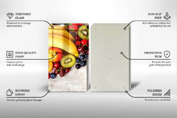 Skleněné krájecí prkénko Sváteční ovoce