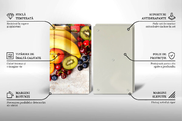 Skleněné krájecí prkénko Sváteční ovoce