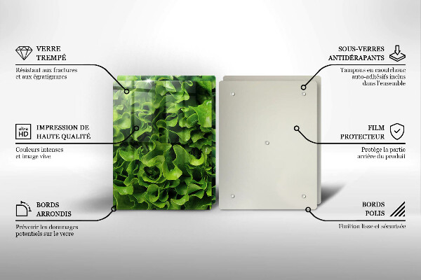 Krájecí prkénko skleněné Listy zeleného salátu