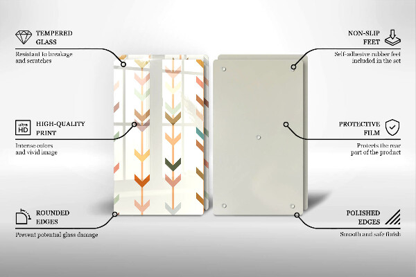 Krájecí prkénko skleněné Geometrické prvky