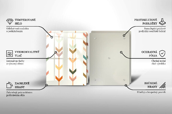 Krájecí prkénko skleněné Geometrické prvky