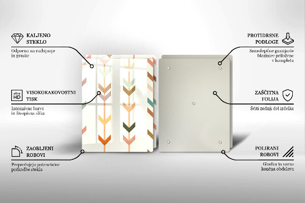 Krájecí prkénko skleněné Geometrické prvky