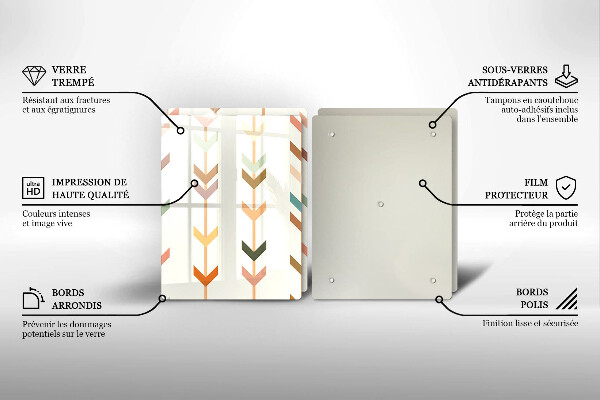 Krájecí prkénko skleněné Geometrické prvky