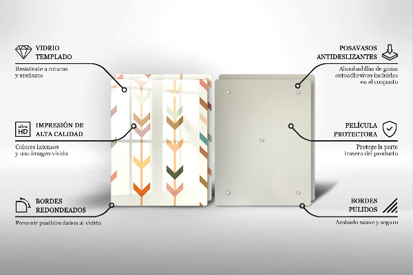 Krájecí prkénko skleněné Geometrické prvky