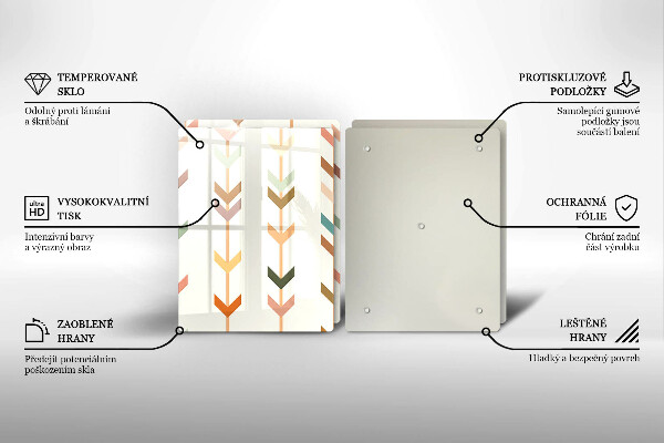 Krájecí prkénko skleněné Geometrické prvky