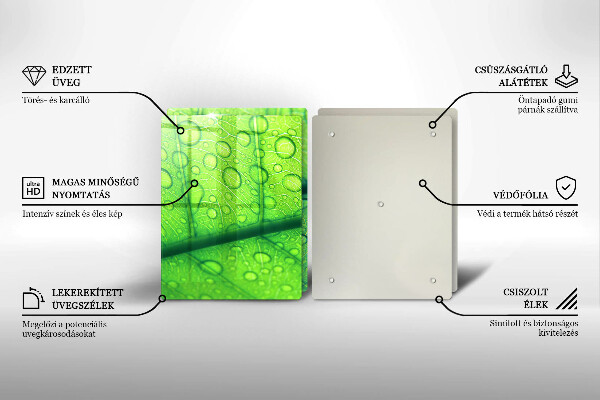 Krájecí prkénko skleněné Detailní záběr na list