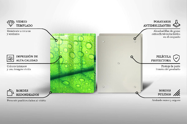 Krájecí prkénko skleněné Detailní záběr na list